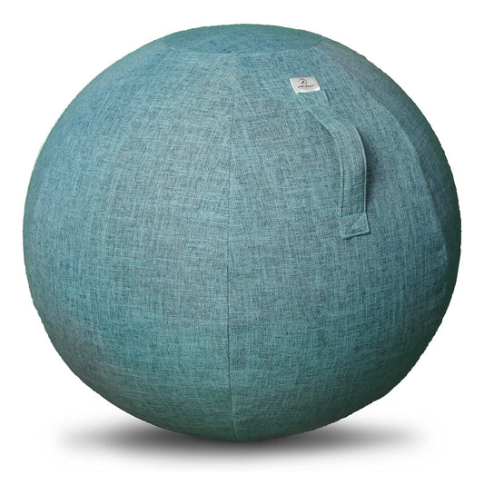 ProBody Pilates Yoga Ball Chair - Exercise Ball Chair for Home or Office, Balance Ball Chair with Yoga Ball Cover, Upgrade Stability Ball with Attractive Cover (Azure, 24 in)