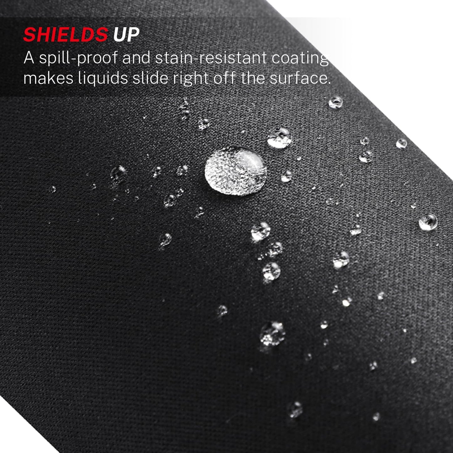 MROCO Large Gaming Mouse Pad [50% Larger] with Non-Slip Rubber Base, Premium-Textured & Waterproof Mousepad with Stitched Edges, Mouse Pads for Computers, Gamer, Office & Home, 14 x 11in, Black