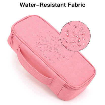 Yundoor Cord Organizer Travel Case, Electronics Organizer Pouch Bag for Cable & Charger, Power bank, Phone, Tech Accessories (Pink)