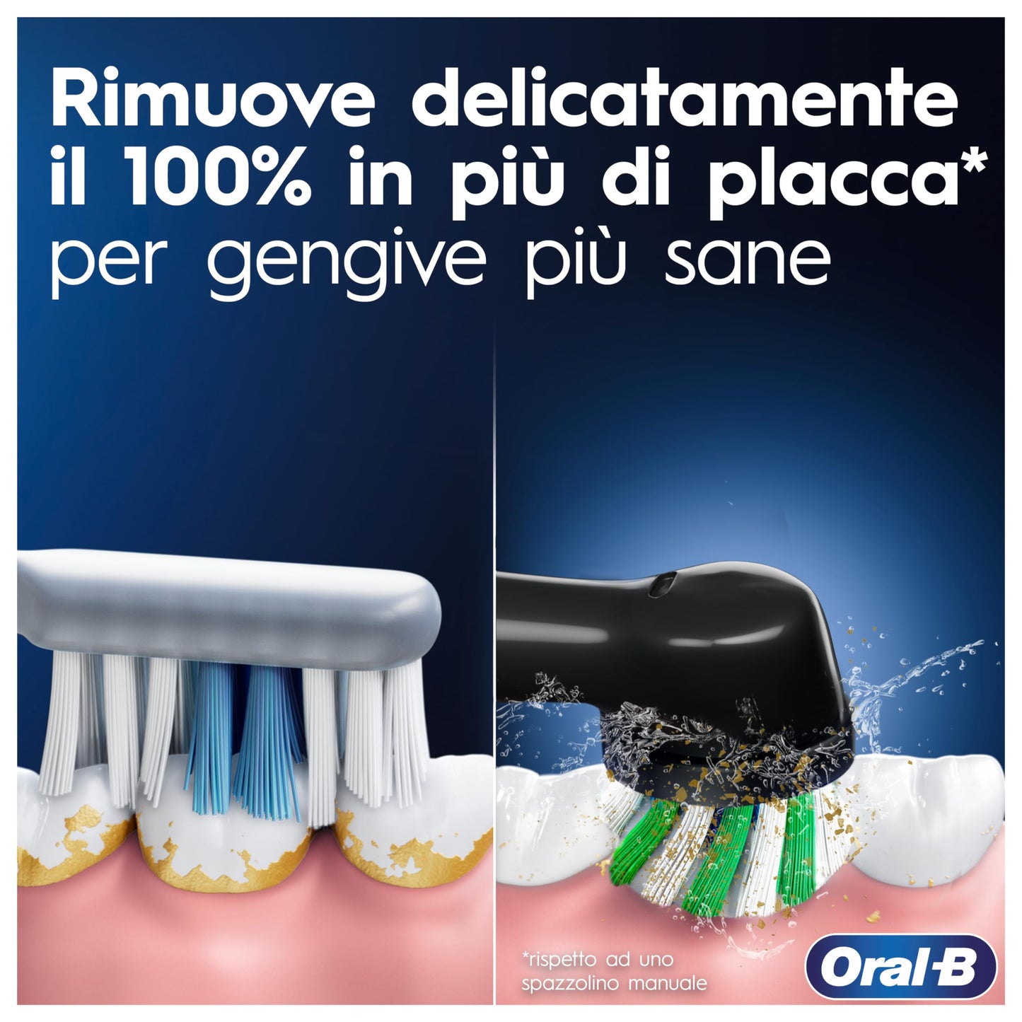 Oral-B PRO 3 3500 Electric Toothbrush/Electric Toothbrush, 2 Replacement Brushes, with 3 Cleaning Modes and Visual 360° Pressure Control for Dental Care, Travel Case, Gift Man/Women, Black