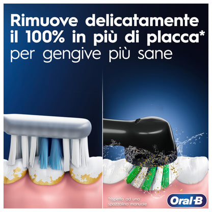 Oral-B PRO 3 3500 Electric Toothbrush/Electric Toothbrush, 2 Replacement Brushes, with 3 Cleaning Modes and Visual 360° Pressure Control for Dental Care, Travel Case, Gift Man/Women, Black