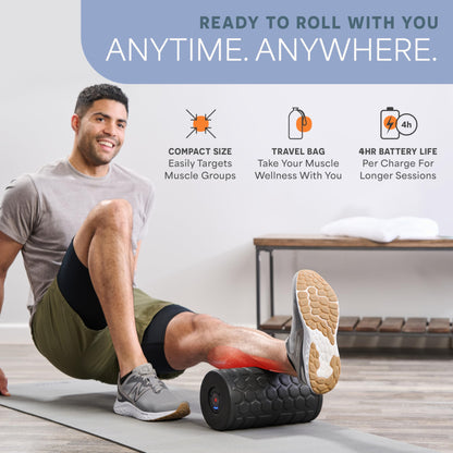 LifePro 4 Speed Vibrating Foam Roller for Physical Therapy & Exercise - High-Intensity Vibrating Roller for Muscle Recovery & Pliability Training - Back Roller for Deep & Gentle Trigger Point Therapy