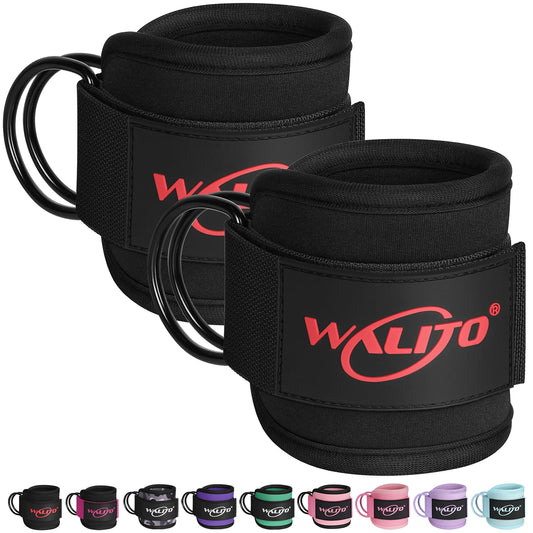 WALITO Ankle Straps for Cable Machines Women - Glute Ankle Cuff Kickback Strap, Gym Cable Machine Accessories for Glute Leg Extensions, Hip Abductors & Lower Body Exercises Equipment