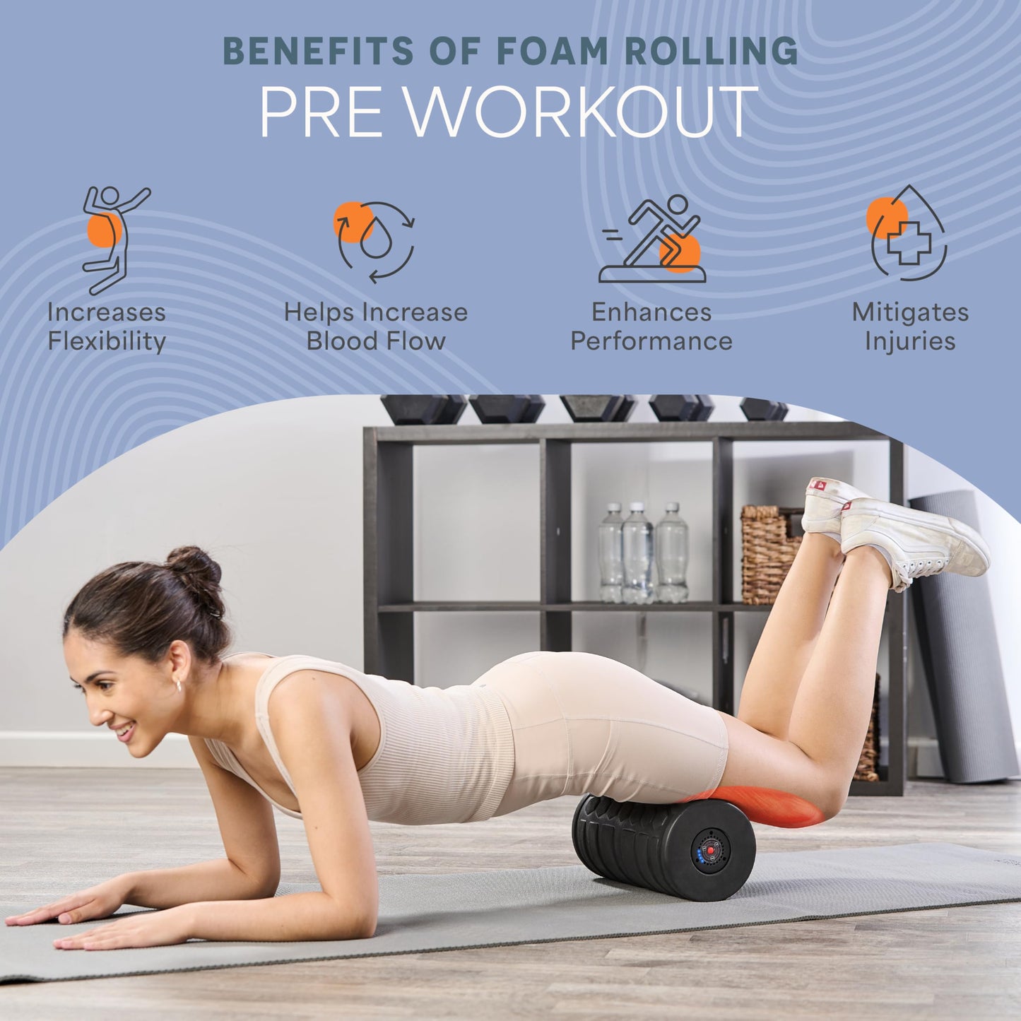 LifePro 4 Speed Vibrating Foam Roller for Physical Therapy & Exercise - High-Intensity Vibrating Roller for Muscle Recovery & Pliability Training - Back Roller for Deep & Gentle Trigger Point Therapy