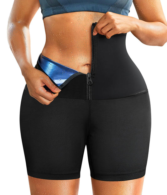 SCARBORO Sauna Sweat Shorts for Women High Waist Trainer Legging Compression Slimming Weight Workout Sauna Suit Pants Shaper