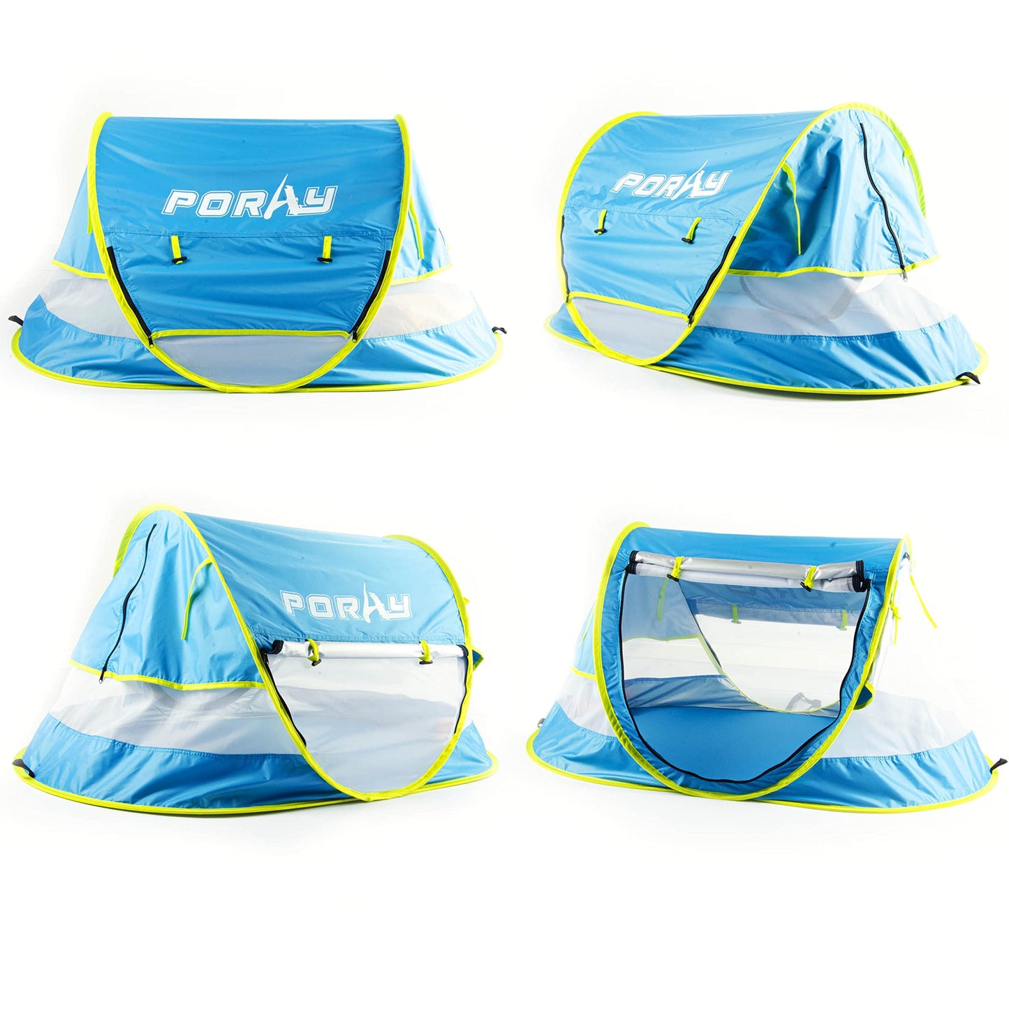 porayhut Portable Pop Up Kids Beach Tent with Mat UPF 50+ Sun Shelter for Mosquito Net,Large Sunshade Kids Travel Tent with Mat and 2 Stakes
