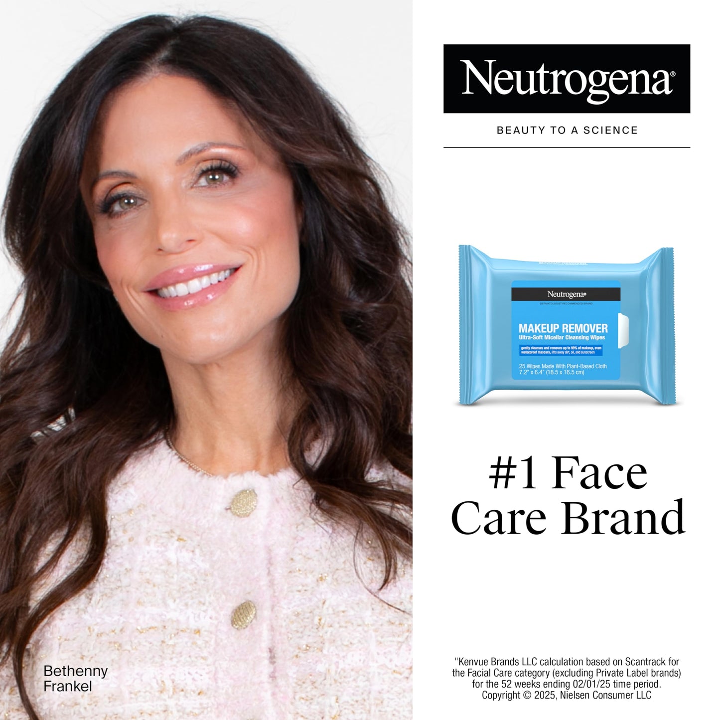 Neutrogena Makeup Remover Cleansing Face Wipes, Daily Cleansing Facial Towelettes to Remove Waterproof Makeup and Mascara, Alcohol-Free, Value Twin Pack, 25 Count, 2 Pack
