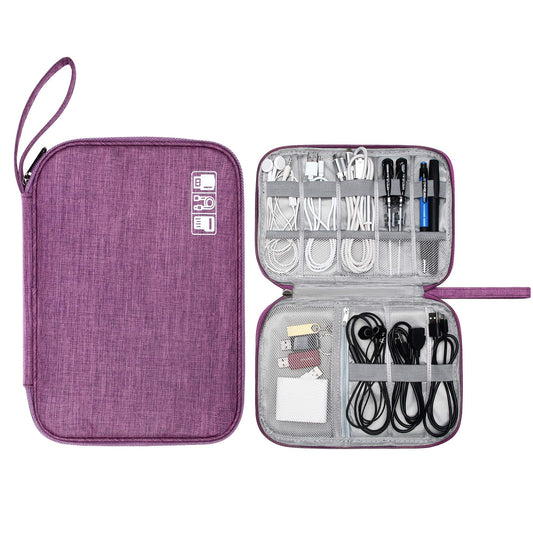 CILLA Travel Cord Organizer Case, Electronic Organizer Small Cable Organizer Portable Waterproof Storage Bag for Charger, Cord, USB, Power Bank, Earphone, SD Card, Traveling Essentials for Women